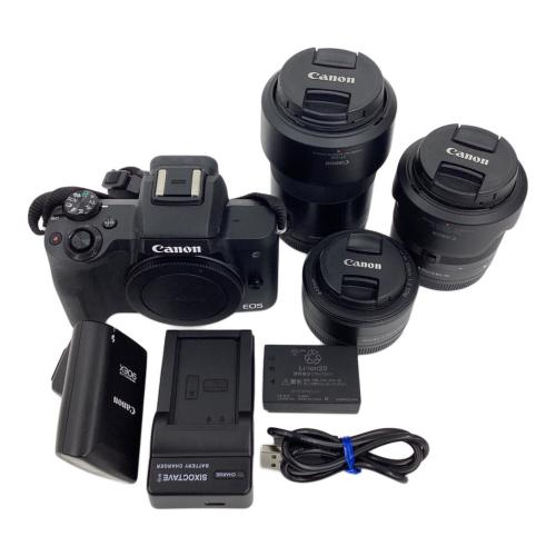 CANON (キヤノン) ミラーレス一眼カメラ EOS kiss M CANON90EXストロボ付 単焦点/広角レンズEF-M 22mm 1:2 STM付