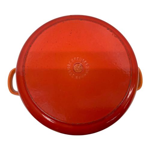 LE CREUSET (ルクルーゼ) 両手鍋  ココット・ロンド　24cm　USED
