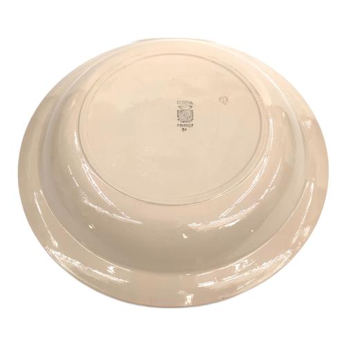 Digoin & Sarreguemines フランスヴィンテージ 30cm深型プレート バックスタンプ:1920～1950年製造