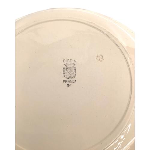 Digoin & Sarreguemines フランスヴィンテージ 30cm深型プレート バックスタンプ:1920～1950年製造