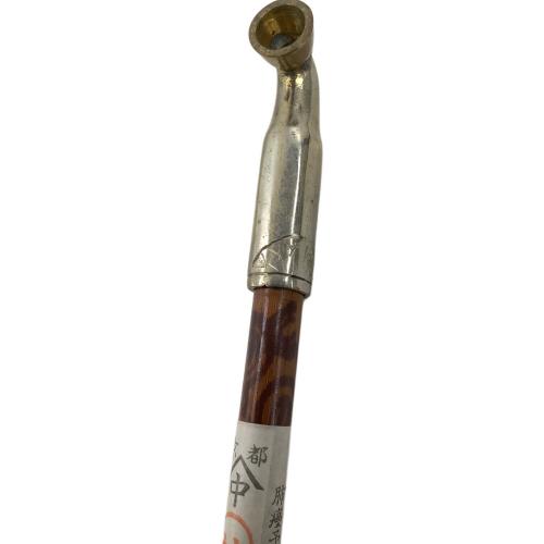 京都 村田製 茶席用 洋銀キセル 全重量約35.8g 刻印 銀細工 時代物