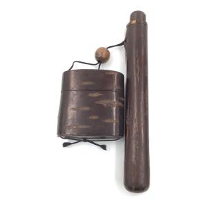 総樺 煙管具 キセル  煙草入 桜皮細工 時代物 ハガレあり