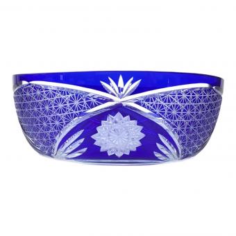 江戸切子 (エドキリコ) 瑠璃 大鉢