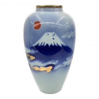 深川製磁 (フカガワセイジ) 花瓶 雲金光明富士