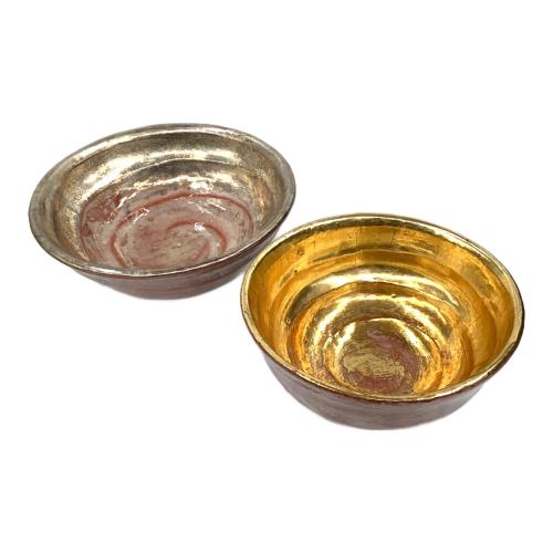 嶋台茶碗 金銀 松楽 楽茶碗