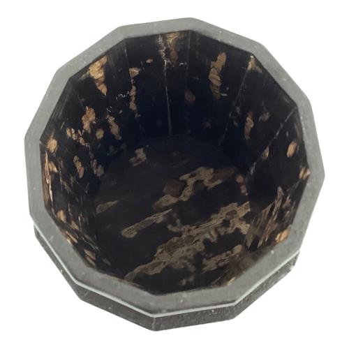 桜皮細工 (オウヒザイク) 総樺 12角茶筒揃 印入
