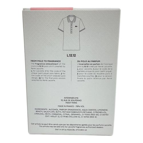 LACOSTE (ラコステ) オードトワレ 箱付 50ml 残量80%-99% L.12.12 ROSE