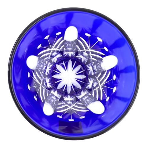 江戸切子 (エドキリコ) 映見玉矢来切子