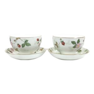 Wedgwood (ウェッジウッド) ジャパニーズティーカップ＆ソーサー ワイルドストロベリー