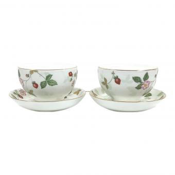 Wedgwood (ウェッジウッド) ジャパニーズティーカップ＆ソーサー ワイルドストロベリー