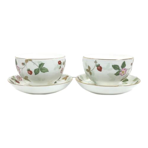 Wedgwood (ウェッジウッド) ジャパニーズティーカップ＆ソーサー ワイルドストロベリー