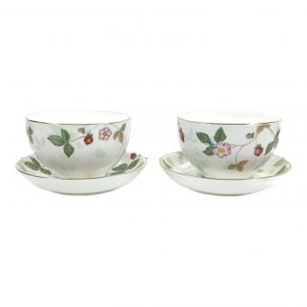 Wedgwood (ウェッジウッド) ジャパニーズティーカップ＆ソーサー ワイルドストロベリー