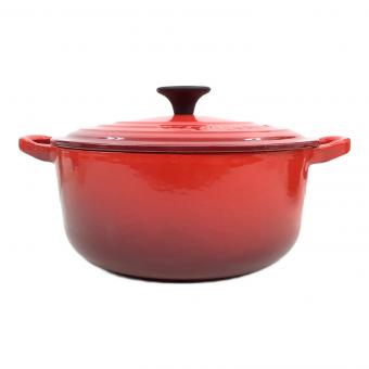 LE CREUSET (ルクルーゼ) 両手鍋  ココット・ロンド　2501-20 レッド