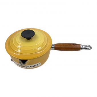 LE CREUSET (ルクルーゼ) 片手鍋 ウッドハンドル 16cm イエロー