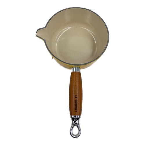 LE CREUSET (ルクルーゼ) 片手鍋 ウッドハンドル 16cm イエロー