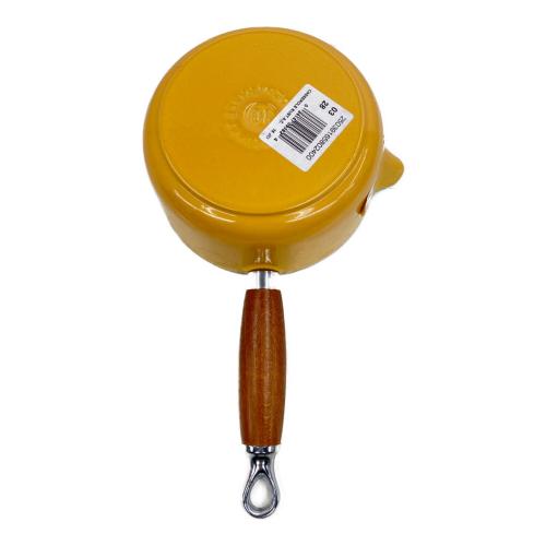 LE CREUSET (ルクルーゼ) 片手鍋 ウッドハンドル 16cm イエロー