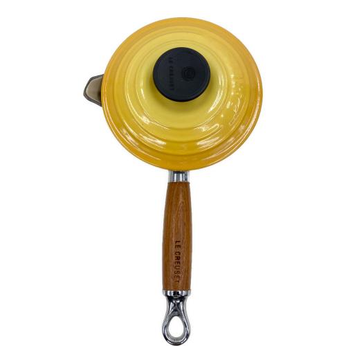LE CREUSET (ルクルーゼ) 片手鍋 ウッドハンドル 14cm イエロー