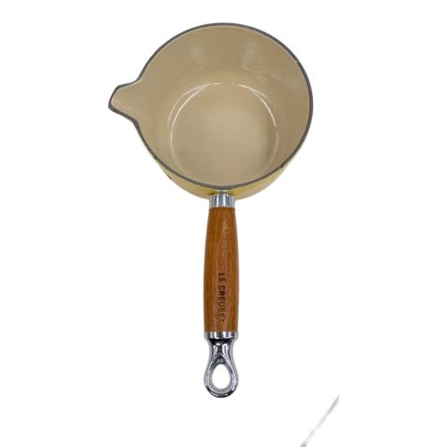 LE CREUSET (ルクルーゼ) 片手鍋 ウッドハンドル 14cm イエロー
