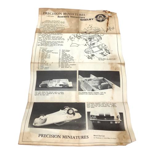 Precision Miniatures PM020 1965 MUSTANG GT350 USA製 ダイキャスト製 1982年
