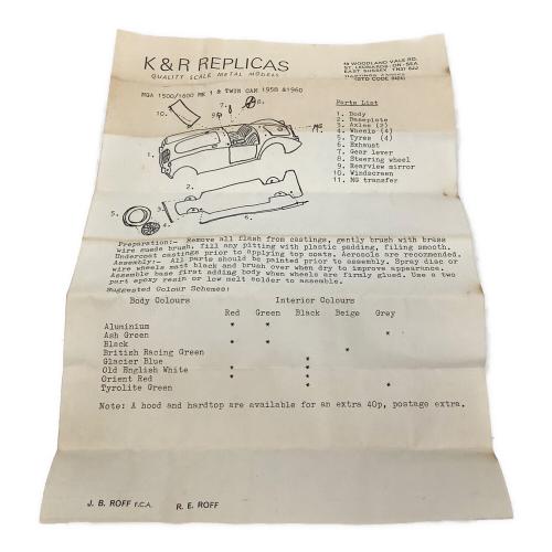 K&R REPLICAS MGA 1500/1600 MK1&TWIN CAM 1958-1960 英国製