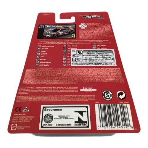 HOT WHEELS (ホットウィール) FERRARI RACER 360 MODENA ミニカー