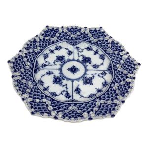 ROYAL COPENHAGEN (ロイヤル・コペンハーゲン) プレート ダブルレース 21cm ヘキサゴナル(六角形) ブルーフルーテッド・フルレース