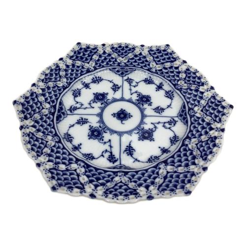ROYAL COPENHAGEN (ロイヤル・コペンハーゲン) プレート ダブルレース 21cm ヘキサゴナル(六角形) ブルーフルーテッド・フルレース