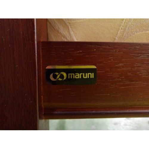 マルニ木工 アームチェアー ブラウン×アイボリー ビーチ材×ファブリック 地中海シリーズ　ニース?