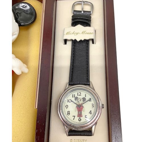 ミッキー生誕70周年記念品 腕時計＆セルロイド人形 腕時計電池切れ 