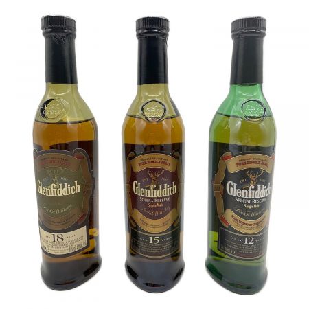 グレンフィディック (Glenfiddich) ウィスキー 200mlボトル 3種セット 200ml×3本 未開封