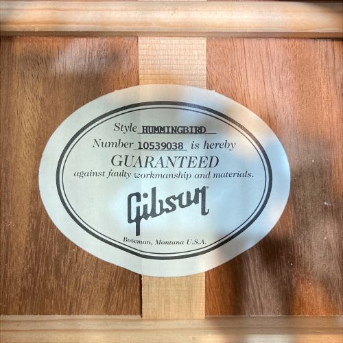 GIBSON (ギブソン) エレアコギター  HUMMINGBIRD 2019年製