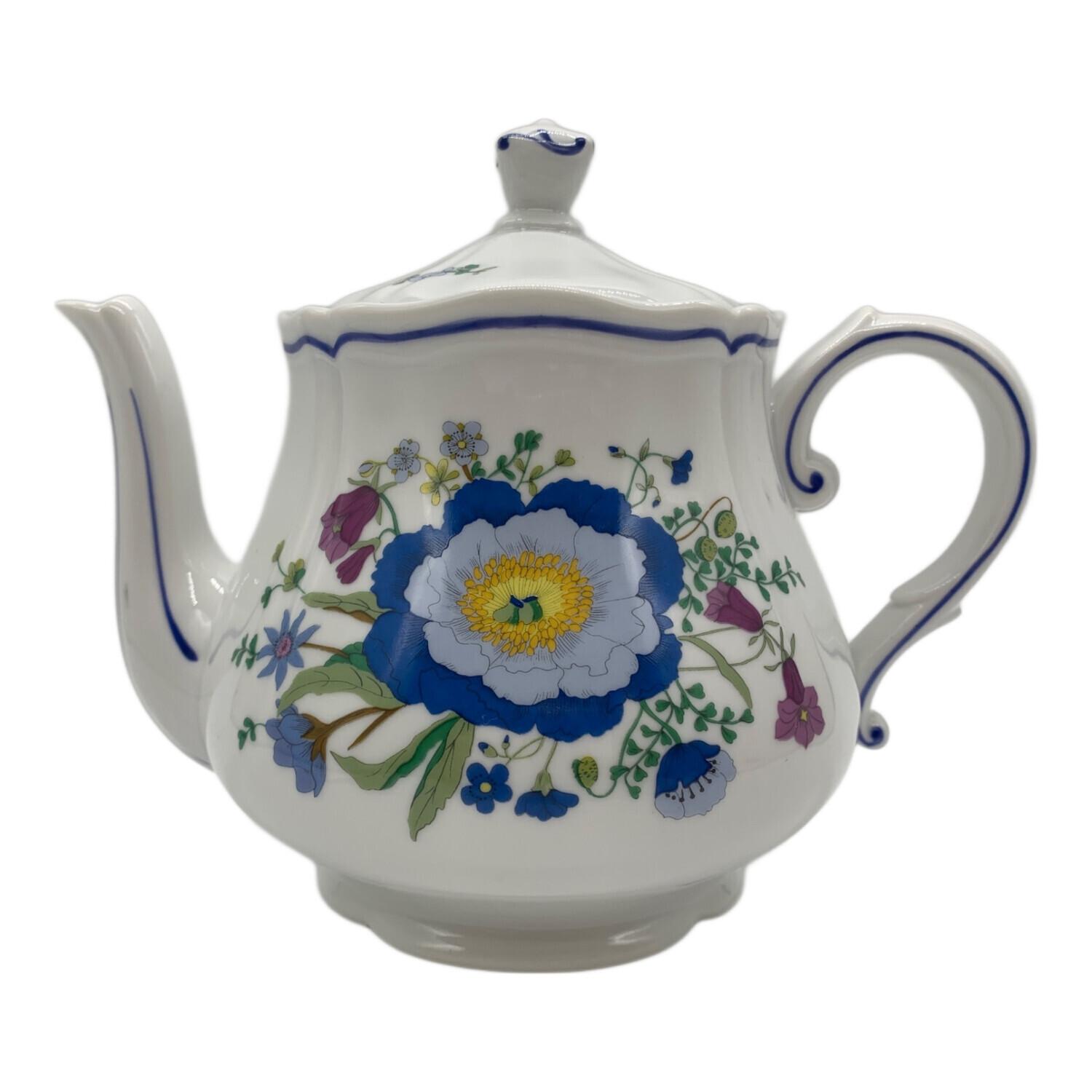 ＊美品＊リチャードジノリ　アガサブルーフラワー　デザートプレート　6枚　②1 RICHARD GINORI (リチャードジノリ) ポット ※廃盤品 アガサブルー