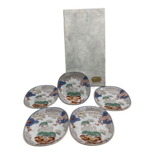 其泉 (キセン) 銘々皿 春秋文 5Pセット