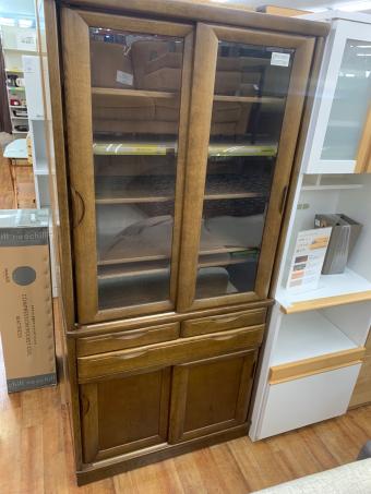 karimoku (カリモク) 食器棚 ブラウン 231 スライド扉