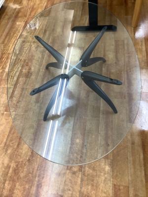 porada (ポラダ) ローテーブル ブラック 96 ラウンド ガラス天板 GMHH61