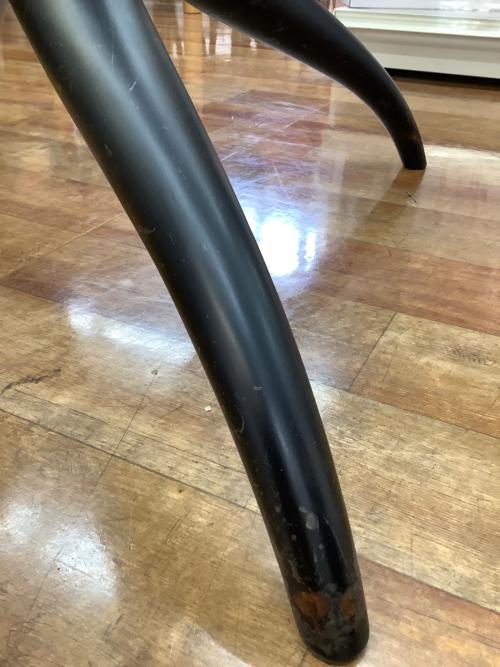 porada (ポラダ) ローテーブル ブラック 96 ラウンド ガラス天板 GMHH61