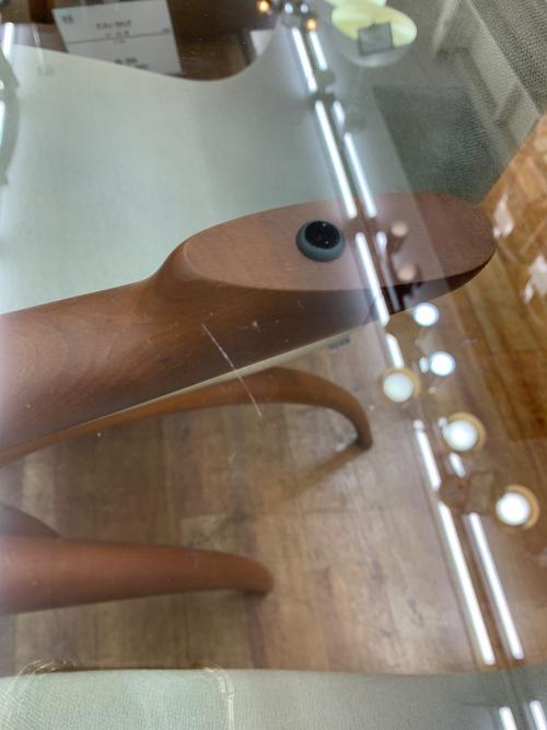 porada (ポラダ) ダイニング5点セット ブラウン×ホワイト 96 ラウンド ガラス天板 RETRO・ANXIE