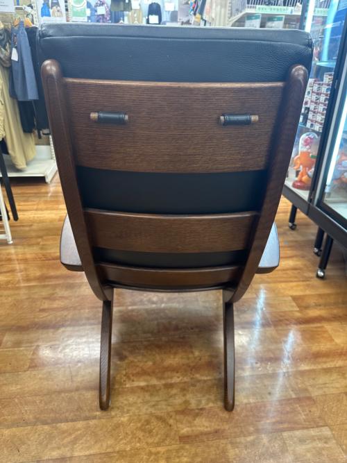 柏木工 (カシワモッコウ) 1人掛けソファー ブラック×ブラウン