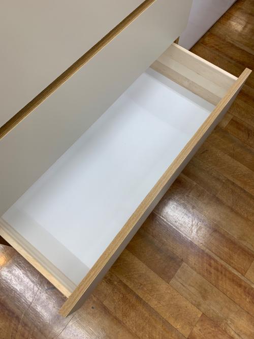 ハイチェスト ホワイト×ナチュラル 59 5段