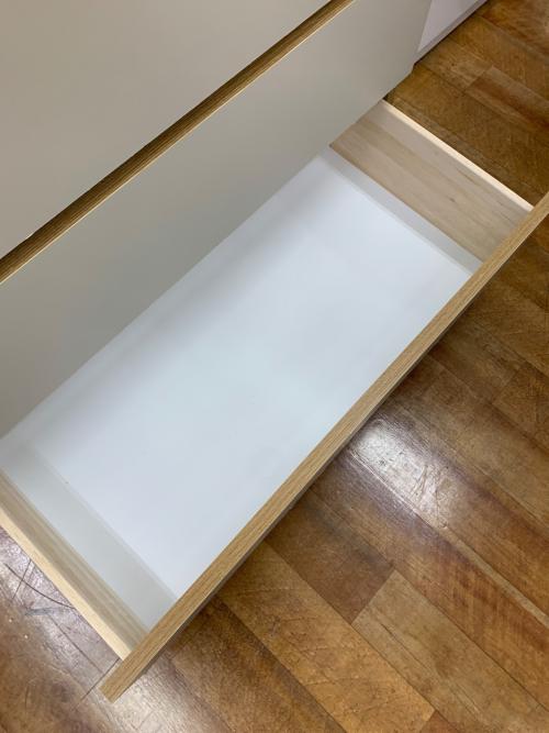 ハイチェスト ホワイト×ナチュラル 59 5段