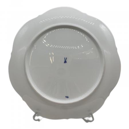 【Meissen】マイセン　ホワイトレリーフ　300周年記念マーク入り　プレート Meissen】マイセン ホワイトレリーフ 300周年記念マーク入り