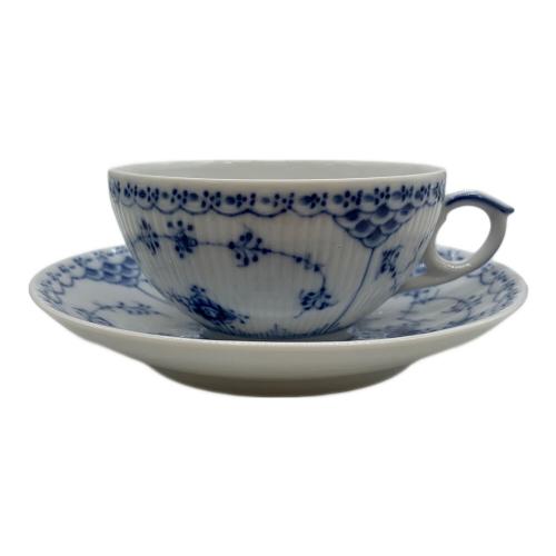 ROYAL COPENHAGEN (ロイヤル・コペンハーゲン) カップ&ソーサー 保存ヨゴレ有 ブルーフルーテッド・ハーフレース 5Pセット