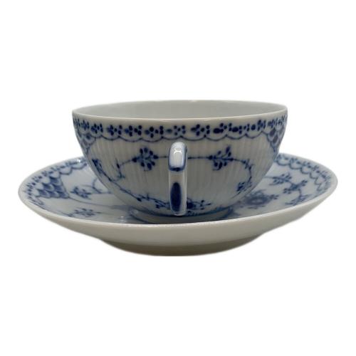 ROYAL COPENHAGEN (ロイヤル・コペンハーゲン) カップ&ソーサー 保存ヨゴレ有 ブルーフルーテッド・ハーフレース 5Pセット