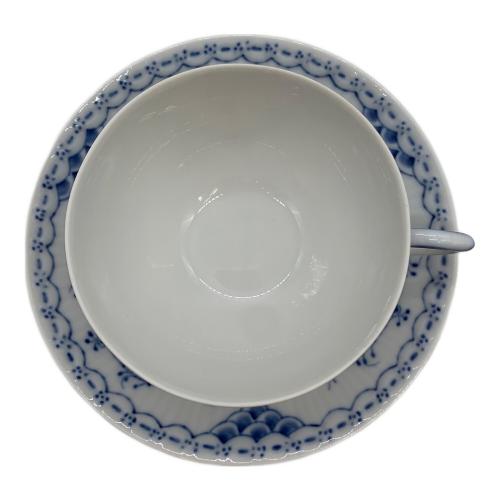ROYAL COPENHAGEN (ロイヤル・コペンハーゲン) カップ&ソーサー 保存ヨゴレ有 ブルーフルーテッド・ハーフレース 5Pセット