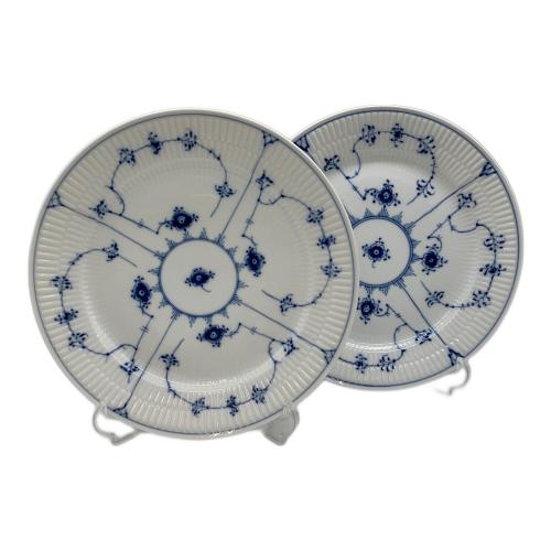 ROYAL COPENHAGEN (ロイヤル・コペンハーゲン) ペアプレート 25㎝ ブルーフルーテッド・プレイン
