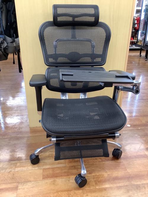 Ergohuman (エルゴヒューマン) オフィスチェア ブラック 別売タブレットスタンド付 1人掛け