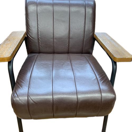 1人掛けソファー ブラウン ステイン2KD