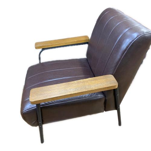 1人掛けソファー ブラウン ステイン2KD