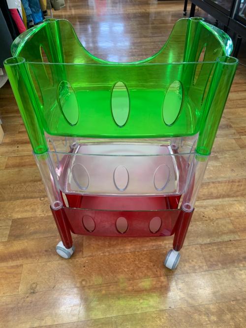 guzzini (グッチーニ) ワゴン イタリア製 クリア スタッキングバスケット マルチワゴン