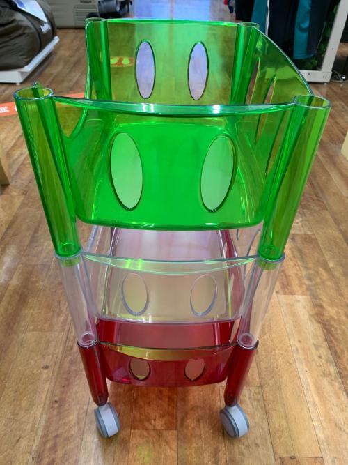 guzzini (グッチーニ) ワゴン イタリア製 クリア スタッキングバスケット マルチワゴン